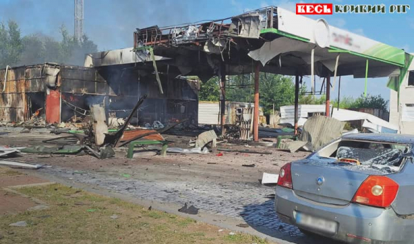 Повітряний удар знищив АЗС поблизу Софіївки Криворізького району