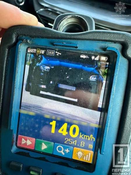 Гнали понад 100 км/год у місті: патрульні ловлять лихачів на прилад TruCAM