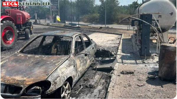 Удару БПЛА зазнала АЗС у Широкому Криворізького району