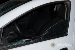У Кривому Розі чоловік з палицею напав на поліцейських і розбив службове авто