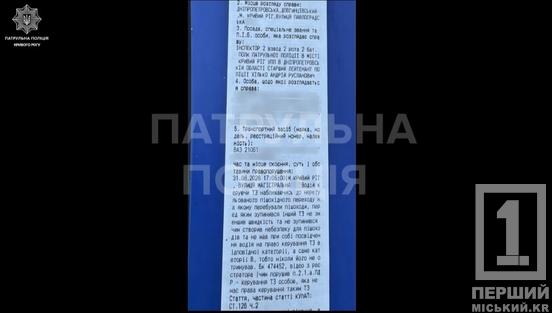 Ледь не збив людей на переході: у Кривому Розі патрульні розшукали 18-річного водія без прав