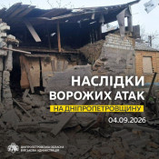На Дніпропетровщині внаслідок російських обстрілів загинуло двоє людей, ще одна людина дістала поранень