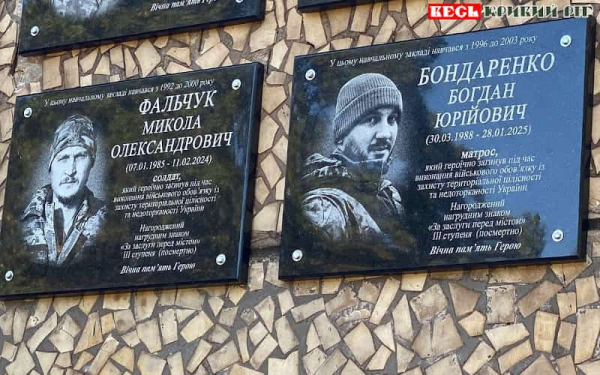 Меморіали на честь Б. Бондаренка і М. Фальчука відкрито у Кривому Розі