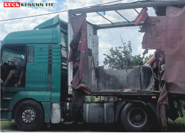 Фуру атакував дрон ав Зеленодольській громаді Криворізького району
