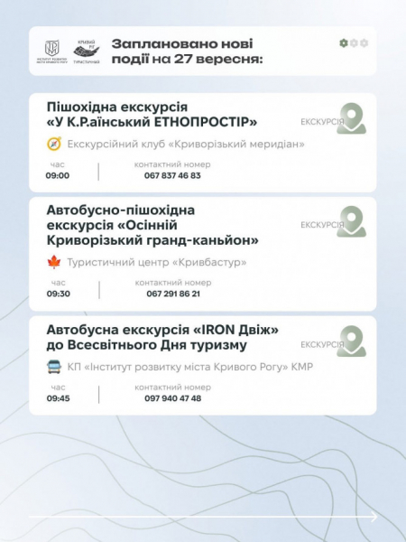 Вихідні у Кривому Розі: куди сходити 26 та 27 вересня