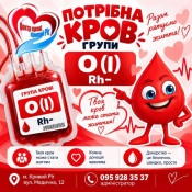 Кривий Ріг просить донорів із першою негативною групою: де і коли здати кров