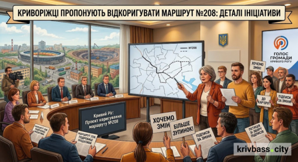 Криворіжці пропонують продовжити популярний маршрут №208 - фото ілюстративне