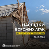 Майже 10 разів російські війська атакували три райони Дніпропетровщини