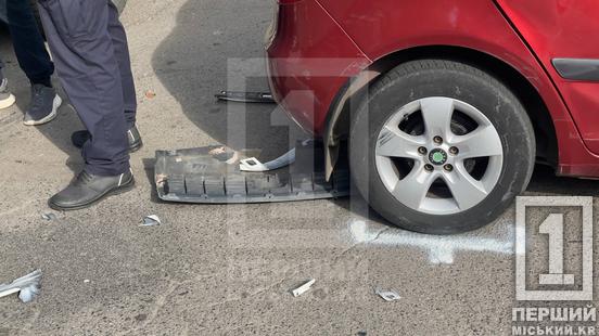У Кривому Розі на проспекті Університетському сталася ДТП: зіткнулися Fiat та Skoda