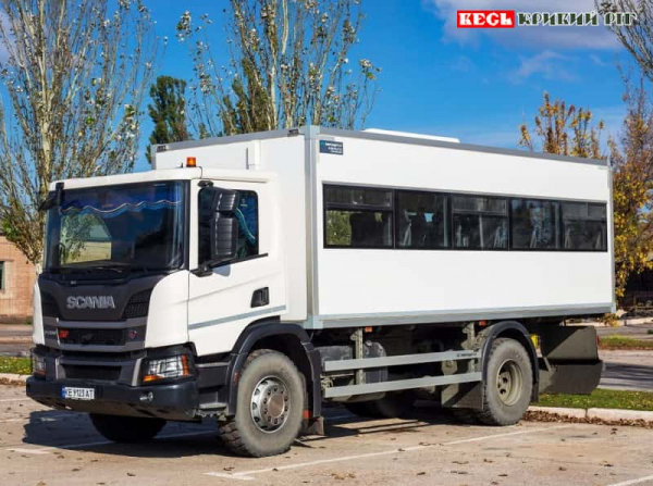 Сучасна вахтовка на базі авто &laquo;Scania&raquo; на АрселорМітал Кривий Ріг